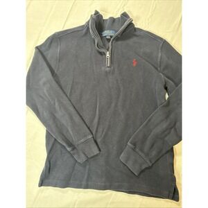 Polo Ralph Lauren Pullover 1/4 Zip Sweater Kids Size XL 18/20 Navy